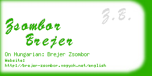 zsombor brejer business card